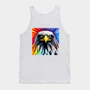 Bald Eagle Rainbow Design Tank Top